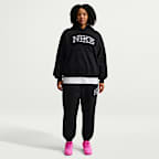 Nike Studio Fleece Medium Weight Women's Oversized Pullover Logo Hoodie