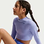 Nike Swim Effortless Essential Big Kids' (Girls') Long Sleeve Crop Top & High Waist Set