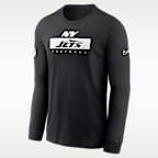 New York Jets Sideline Team Issue Men's Nike Dri-FIT NFL Long-Sleeve T-Shirt
