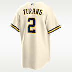 Brice Turang Milwaukee Brewers 2026 World Series Participant Men's Nike MLB Replica Jersey