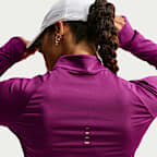 Playera de correr Dri-FIT UV de cierre de 1/4 para mujer Nike Swift