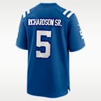 Jersey Nike de la NFL Game para hombre Anthony Richardson Sr. Indianapolis Colts