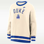 Sudadera de cuello redondo sin cierre universitaria Nike oversized para mujer Duke Legacy