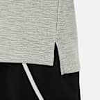 Playera de manga larga Dri-FIT con cierre de 1/4 para niña Nike