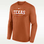 Playera universitaria de manga larga Nike Dri-FIT para hombre Texas Courtside Basketball Shootaround Legend