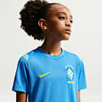 Brazil Academy Pro Older Kids' Nike Dri-FIT Football Short-Sleeve Knit Top
