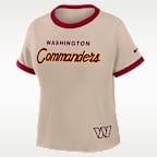 Washington Commanders Rewind Ringer Mod Women's Nike NFL Cropped T-Shirt