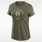 Pittsburgh Steelers Salute to Service Sideline Women's Nike NFL T-Shirt