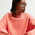 Sudadera de cuello redondo de tejido Fleece oversized para mujer Nike Sportswear Collection Essentials