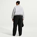 Polo cropped oversized para mujer Nike Studio Fleece Medium Weight