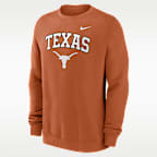 Sudadera de cuello redondo sin cierre universitaria Nike para hombre Texas Arch