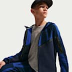 Hoodie com fecho completo Nike Tech Fleece Júnior (Rapaz)