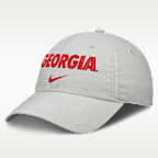 Gorra universitaria Nike ajustable para hombre Sideline Club Practice Georgia
