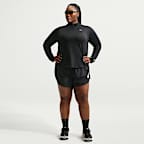 Nike Swift Dri-FIT UV løpeoverdel med kvart glidelås til dame (Plus Size)