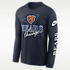 Playera de manga larga Nike de la NFL para hombre Chicago Bears Rewind