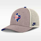 Texas Rangers Cooperstown Rise Men's Nike MLB Adjustable Trucker Hat