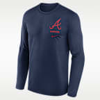 Atlanta Braves 2-Hit Legend Men's Nike Dri-FIT MLB Long-Sleeve T-Shirt