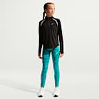 Haut à manches longues et demi-zip Dri-FIT Nike Tempo pour pré-ado (fille)