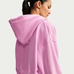 Nike Studio Fleece Medium Weight Women's Oversized Full-Zip Cropped Hoodie