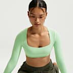 Nike Zenvy Women's Light-Support Padded Long-Sleeve Sports Bra