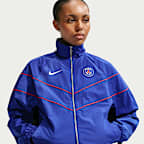 Paris Saint-Germain Windrunner Home Women's Nike Football UV Woven Full-Zip Anthem Jacket