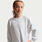 Nike Sportswear Studio Girls' Boxy Fleece Crew Neck