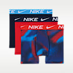 Ropa interior estampada para niños talla grande (paquete de 3) Nike Dri-FIT Essentials