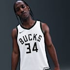 Milwaukee Bucks Association Edition Men's Nike Dri-FIT NBA Swingman Jersey