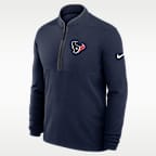 Playera de manga larga Nike Dri-FIT de la NFL de medio cierre para hombre Houston Texans Logo Victory