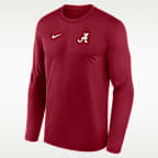 Playera universitaria Nike Dri-FIT de manga larga para hombre Alabama Sideline Legend Small Logo