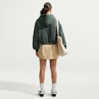 Nike Studio Fleece Medium Weight Women's Oversized Full-Zip Cropped Hoodie