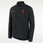 Playera de manga larga universitaria Nike Dri-FIT de medio cierre para hombre USC 2026 Military Appreciation Stride