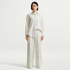 Nike Sportswear Chill Poplin Women's Oversized Woven Long-Sleeve Striped Top