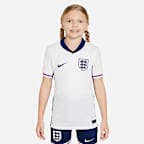 England (Men's Team) 2024/25 Stadium Home Older Kids' Nike Dri-FIT Football Replica Shirt