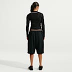 Nike Sportswear Chill Knit tettsittende, langermet blondeoverdel med moderat kort snitt til dame