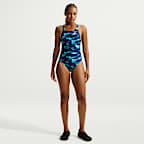 Traje de baño de una pieza con diseño Fastback para mujer Nike Swim HydraStrong