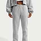 Nike Studio Fleece Medium Weight Pantalón de talle medio con bajos elásticos - Mujer