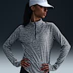 Playera de correr Dri-FIT UV de cierre de 1/4 para mujer Nike Swift