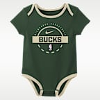 Milwaukee Bucks Baby Nike NBA Bodysuit Set (2-Pack)