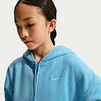 Nike Sportswear Studio Fleece Big Kids' (Girls') Oversized Full-Zip Hoodie