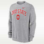 Sudadera de cuello redondo sin cierre universitaria Nike para hombre Ohio State Arch