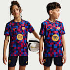 FC Barcelona Older Kids' Nike Dri-FIT Football Pre-Match Top