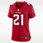 Jersey Nike de la NFL Game para mujer Deion Sanders Atlanta Falcons Retired