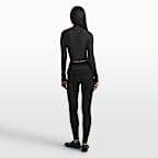 Chamarra cropped de cierre completo para mujer NikeSKIMS Ribbed Seamless