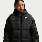 Chamarra con gorro Therma-FIT holgada para mujer Nike Sportswear Classic Puffer
