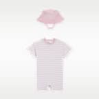 Nike Baby Short Sleeve Romper with Bucket Hat