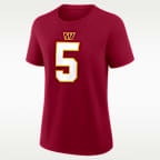 Playera Nike de la NFL para mujer Jayden Daniels Washington Commanders