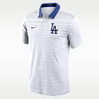 Los Angeles Dodgers Striped Vapor Men's Nike Dri-FIT MLB Polo