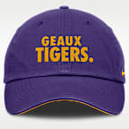 Gorra universitaria Nike ajustable para hombre LSU Primetime Chant Club