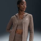Sudadera con gorro de cierre completo para mujer Nike Sportswear Club Fleece